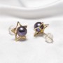 Bông tai vàng 18k ngọc trai thật Bluk 6-7mm