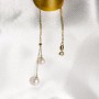 Dây chuyền ngọc trai nước ngọt gắn vàng 18k