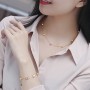 Dây chuyền vàng 18k ngọc trai thật 5-6mm Sue