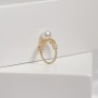 Nhẫn ngọc trai nước mặn Akoya gắn vàng 18k đính kim cương