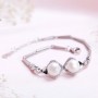 Lắc tay bạc Double Pearls 2