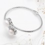 Lắc tay bạc Nice Flower Pearl -2