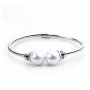 Lắc tay bạc White Pearls 1