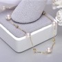 Lắc tay vàng 18k ngọc trai biển Akoya Veno
