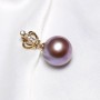 Mặt dây chuyền vàng 18k ngọc trai thật 9.5-10mm đính kim cương Beto