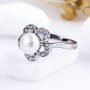 Nhẫn bạc Flower Pearl 2