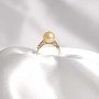 Nhẫn ngọc trai nước mặn South Sea gắn vàng 18k đính kim cương