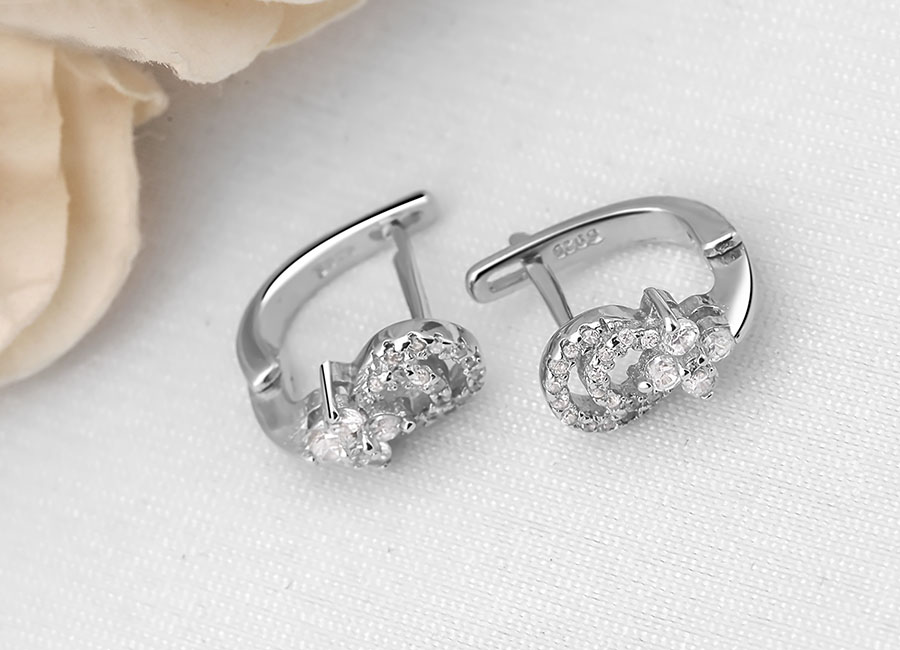 B&ocirc;ng tai bạc Pretty Girl khiến ph&aacute;i nữ th&ecirc;m điệu xinh.