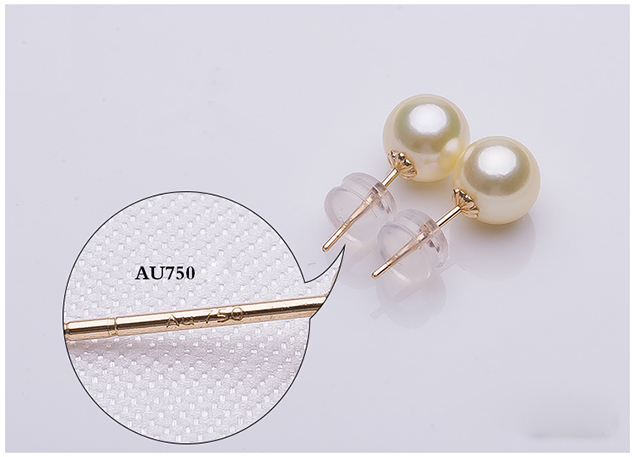 B&ocirc;ng tai v&agrave;ng 18k ngọc trai biển Akoya 5-7,5mm Angel