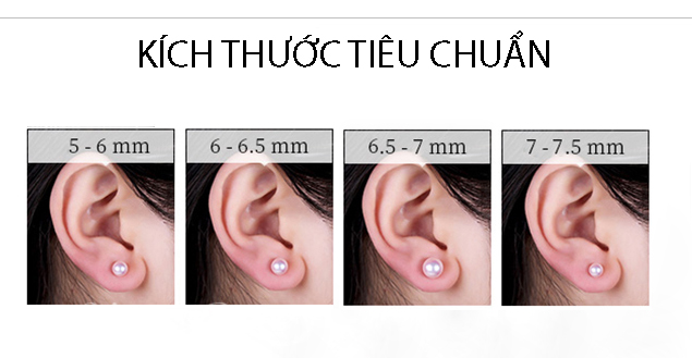 B&ocirc;ng tai v&agrave;ng 18k ngọc trai biển Akoya 5-7,5mm Angel