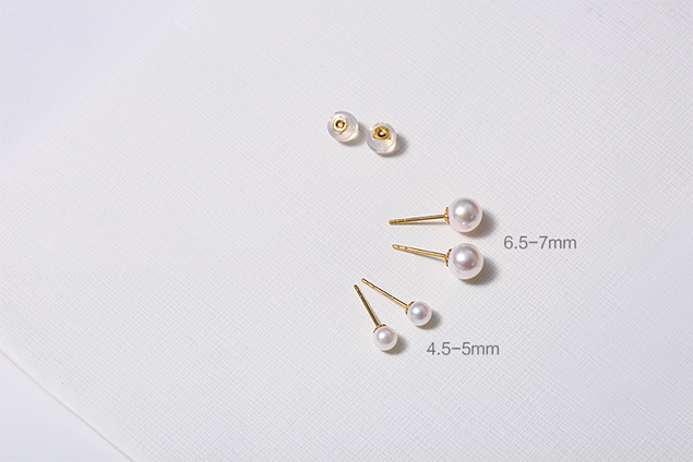 B&ocirc;ng tai v&agrave;ng 18k ngọc trai biển Akoya 3,5-7mm Nevaeh