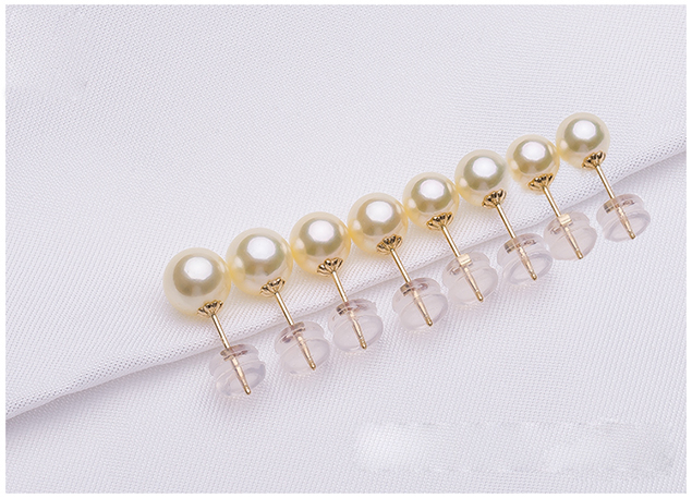 B&ocirc;ng tai v&agrave;ng 18k ngọc trai biển Akoya 5-7,5mm Angel