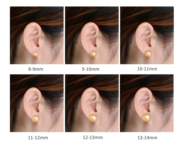 B&ocirc;ng tai v&agrave;ng 18k ngọc trai South Sea 8-14mm Cary