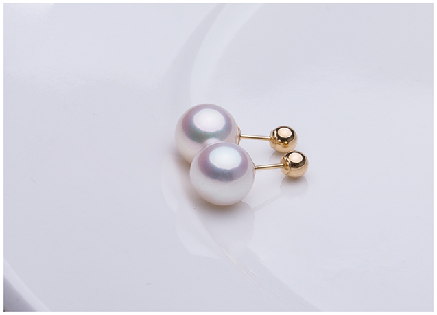 B&ocirc;ng tai v&agrave;ng 18k ngọc trai Akoya 8-10,5mm Till