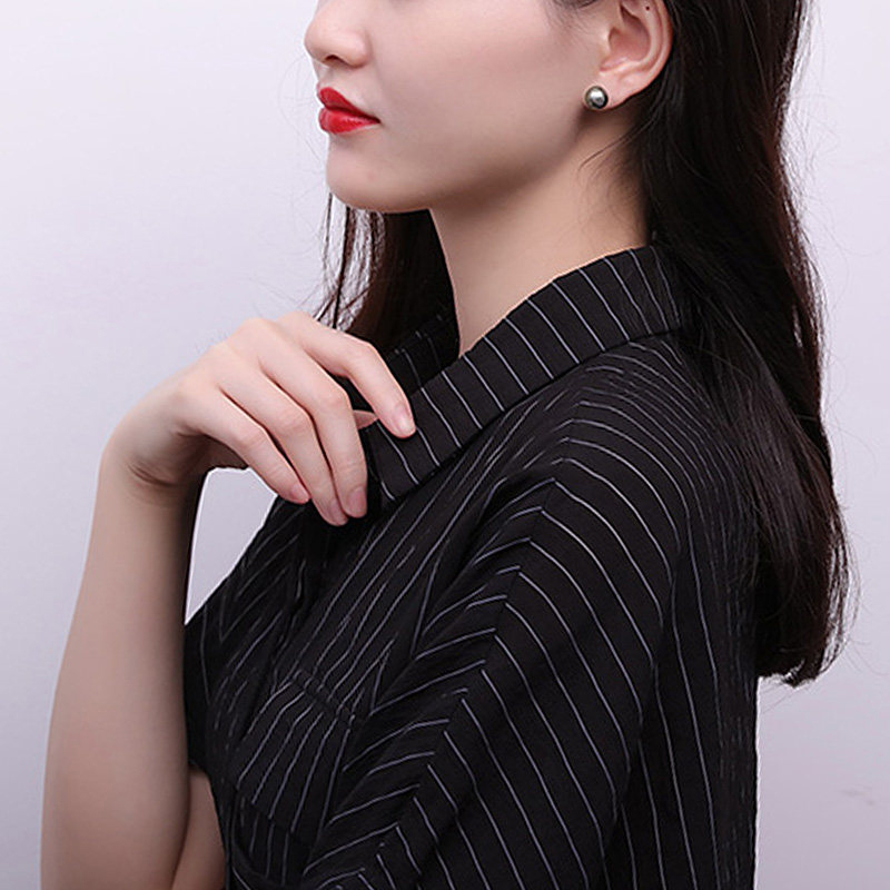 B&ocirc;ng tai v&agrave;ng 18k ngọc trai Tahiti 8-12mm Magnolia