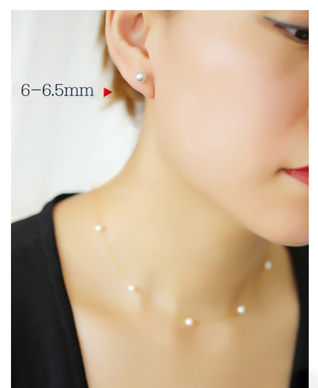 B&ocirc;ng tai v&agrave;ng 18k ngọc trai biển Akoya 5-7,5mm Angel