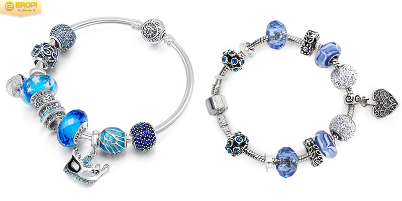 Vòng Pandora màu xanh dương mang đến cho người đeo vẻ ngoài tràn đầy sức sống.
