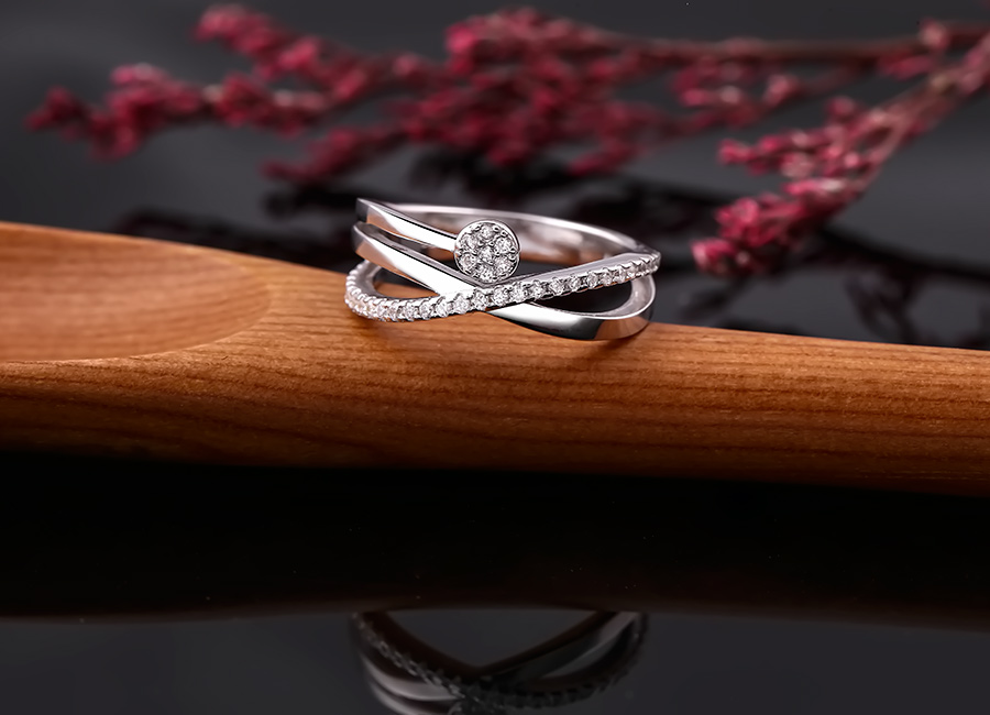 Nhẫn bạc Pretty 5 Chiếc nhẫn kiểu cách, thu hút ánh nhìn.