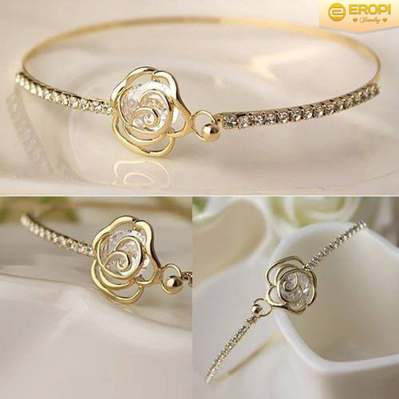 Lắc tay chế t&aacute;c từ v&agrave;ng vừa tinh tế lại mềm mại