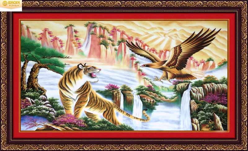 Tranh đ&aacute; qu&yacute; Ch&uacute;a tể sơn l&acirc;m.