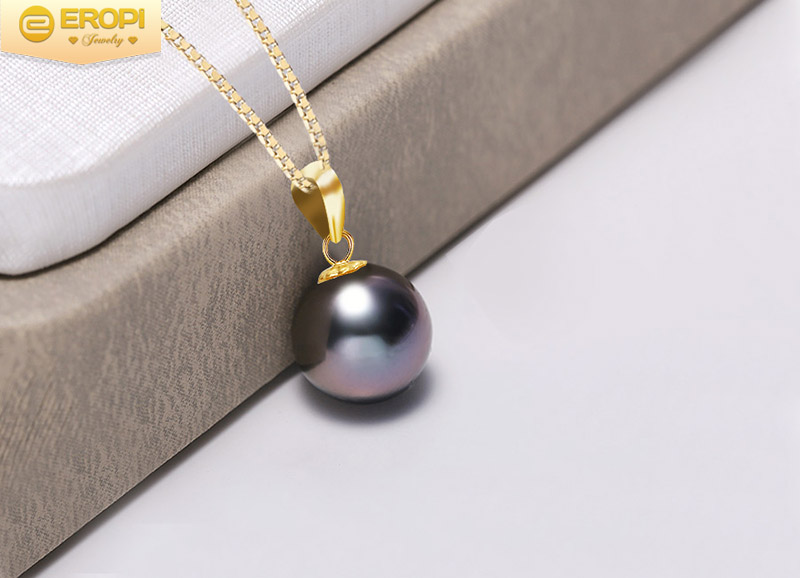D&acirc;y chuyền v&agrave;ng 18k , ngọc trai Tahiti