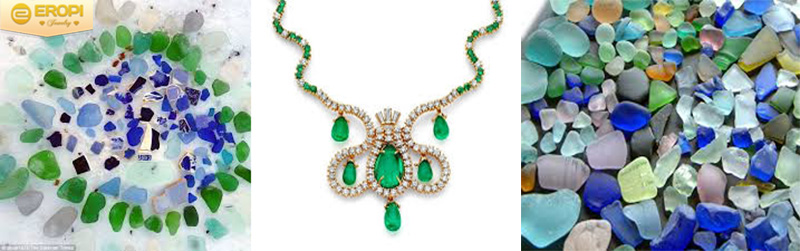 Những bộ trang sức tuyệt hảo l&agrave;m từ đ&aacute; qu&yacute; nh&acirc;n tạo.