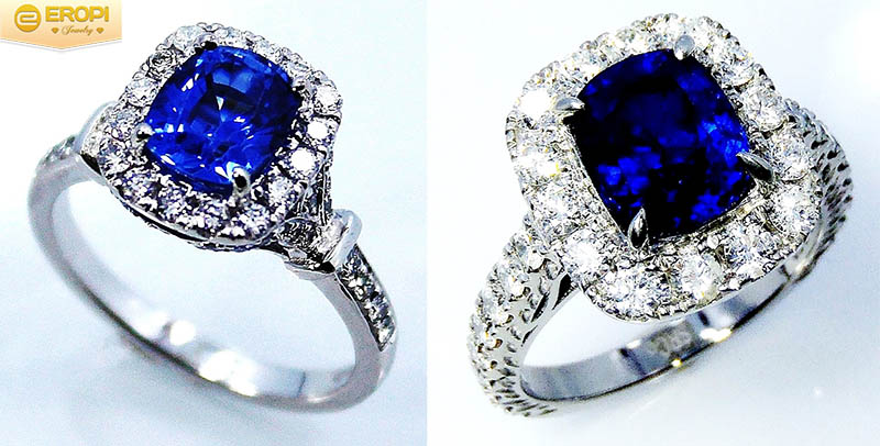 Trang nh&atilde; v&agrave; tinh tế l&agrave; những vi&ecirc;n Sapphire blue.