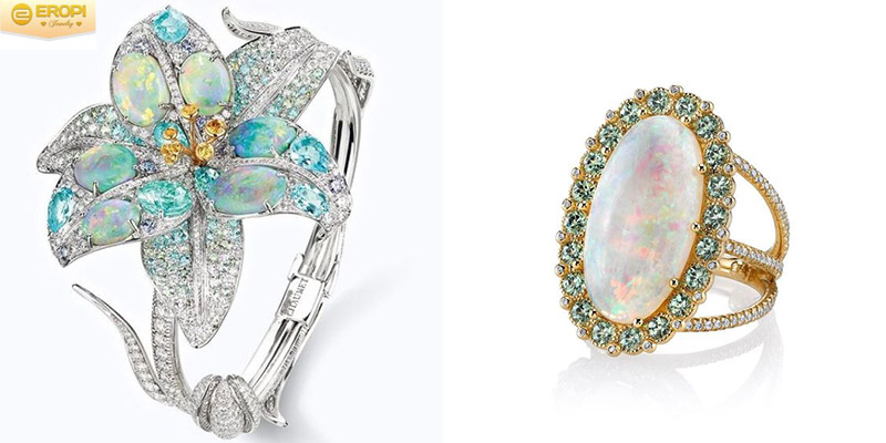 Vẻ đẹp lấp l&aacute;nh của trang sức Opal