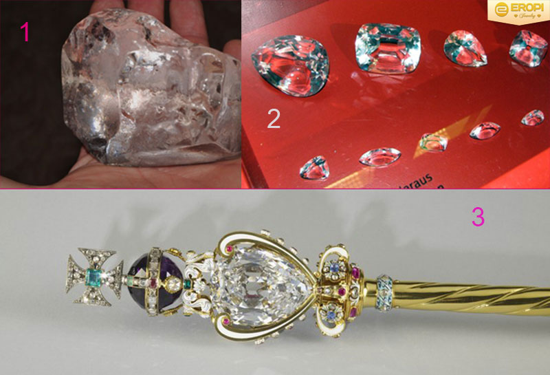 Từ viên kim cương thô Cullinan được tìm thấy chế tác, mài giũa thành trang sức