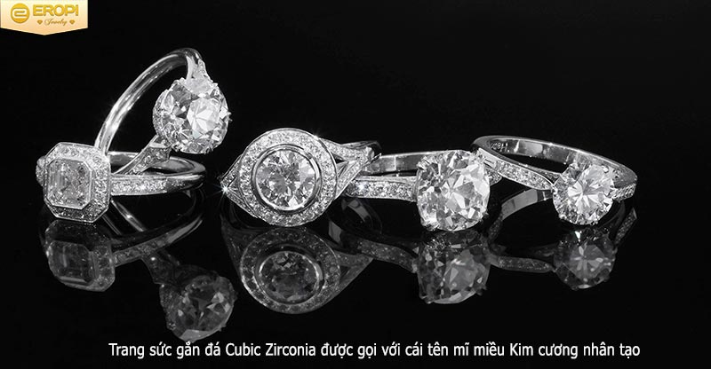 Sự thật về kim cương nhân tạo trên thị trường trang sức 4 Trang sức gắn đá Cubic Zirconia