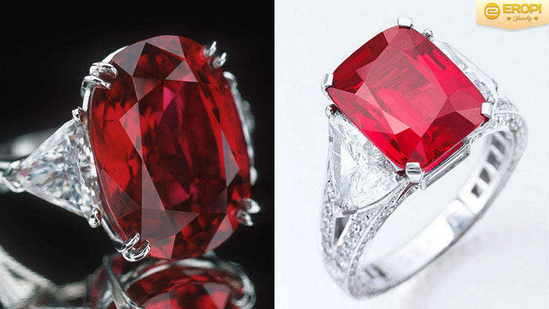Viên đá Ruby sở hữu tông màu đỏ rực rỡ, say đắm và cuốn hút