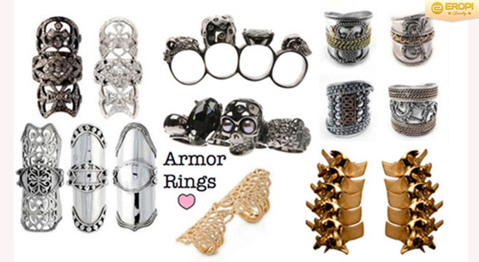 Nhẫn khớp &ndash; Armor ring nổi tiếng về sự c&aacute; t&iacute;nh v&agrave; bắt mắt.